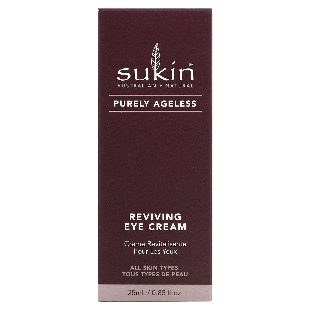 Sukin, Purely Ageless, Reviving Eye Cream, 0.85 fl oz (25 ml) - HealthCentralUSA