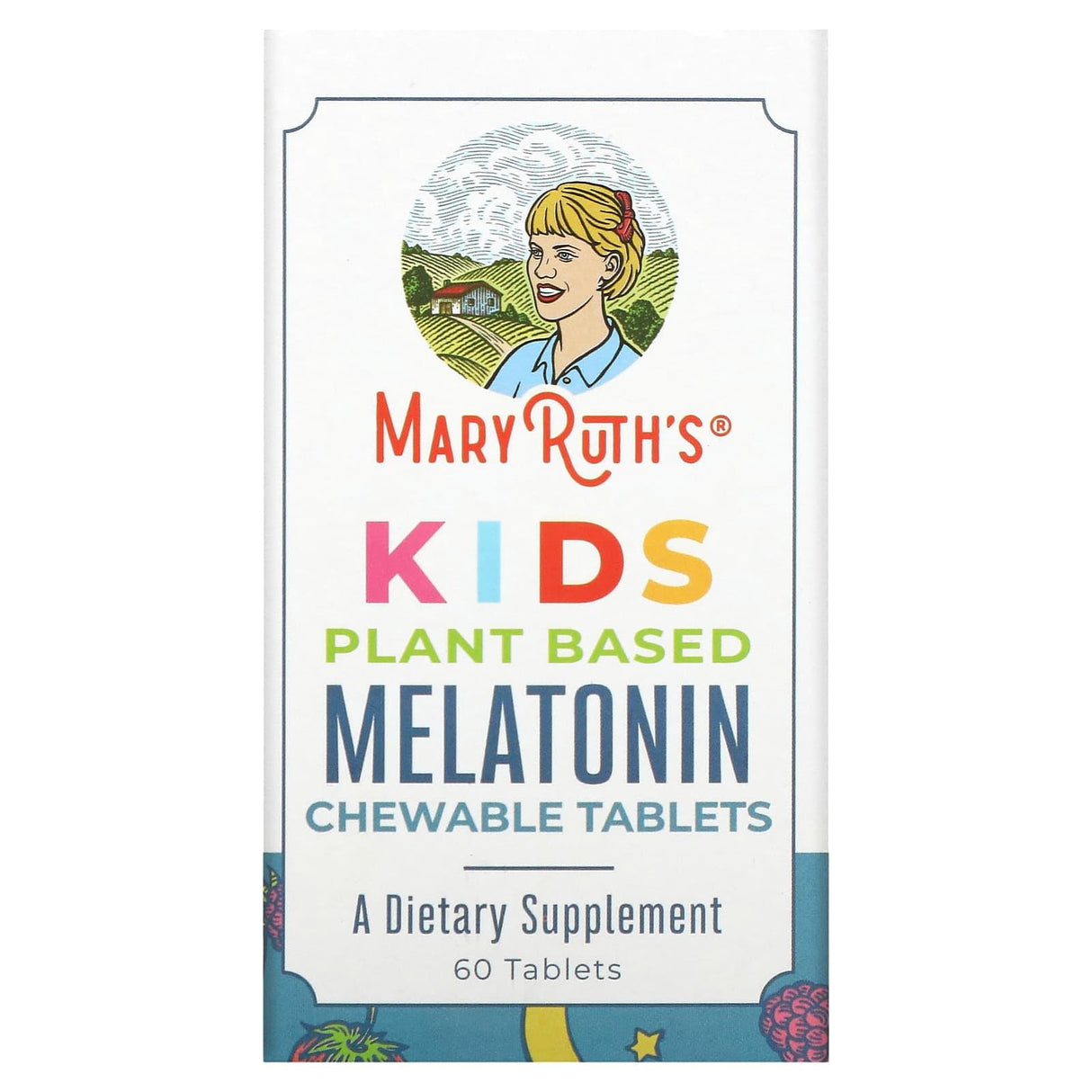 MaryRuth Organics, Kids, Plant Based Melatonin, 60 Chewable Tablets - Supply Center USA