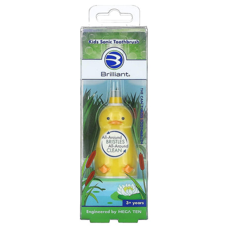 Baby Buddy, Brilliant, Kids Sonic Toothbrush, 3+ Years, Duck, 1 Sonic Toothbrush - Supply Center USA