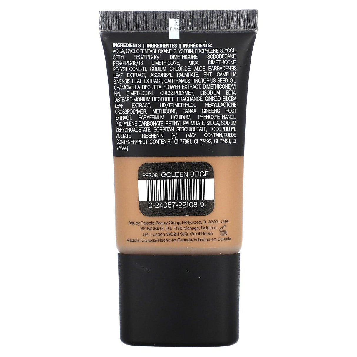 Palladio, Powder Finish Foundation, Golden Beige PFS08, 0.91 fl oz (27 ml) - Supply Center USA