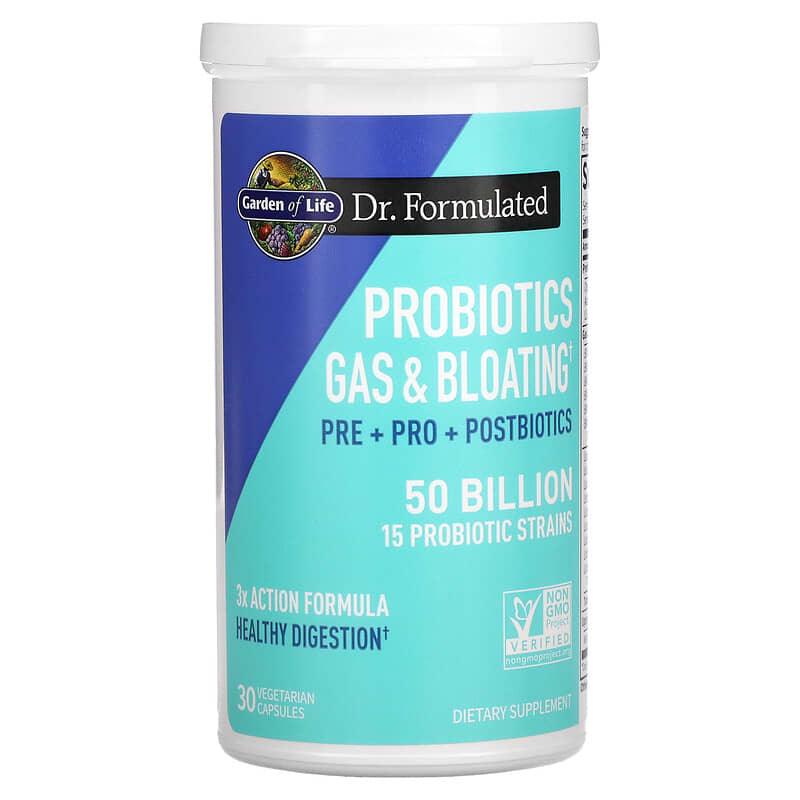 Garden of Life, Probiotics Gas & Bloating, 50 Billion, 30 Vegetarian Capsules - Supply Center USA