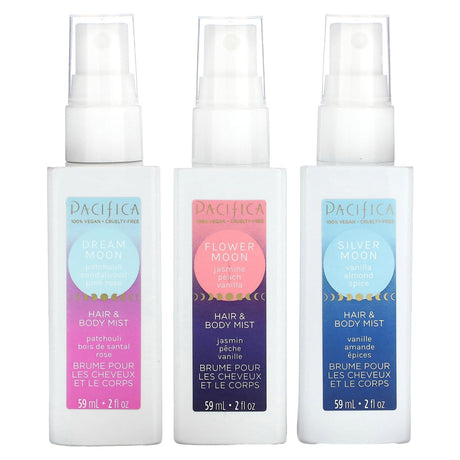 Pacifica, Hair & Body Mists, Wanderlust, 3 Pack, 2 fl oz (59 ml) Each - Supply Center USA