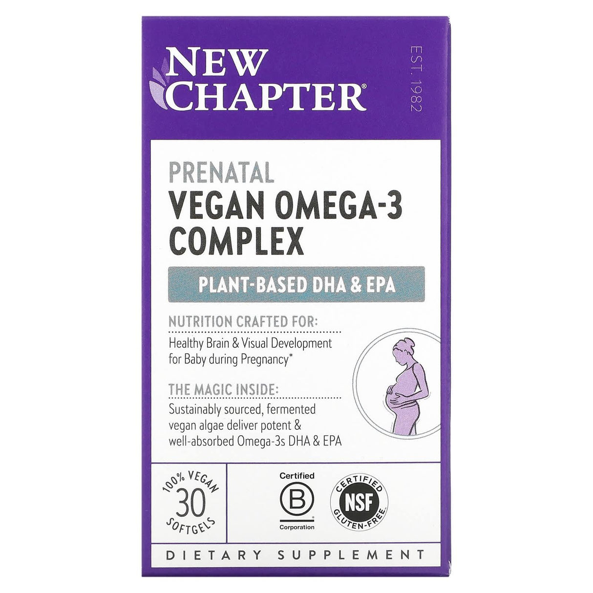 New Chapter, Prenatal Vegan Omega-3 Complex, 30 Vegan Softgels - Supply Center USA