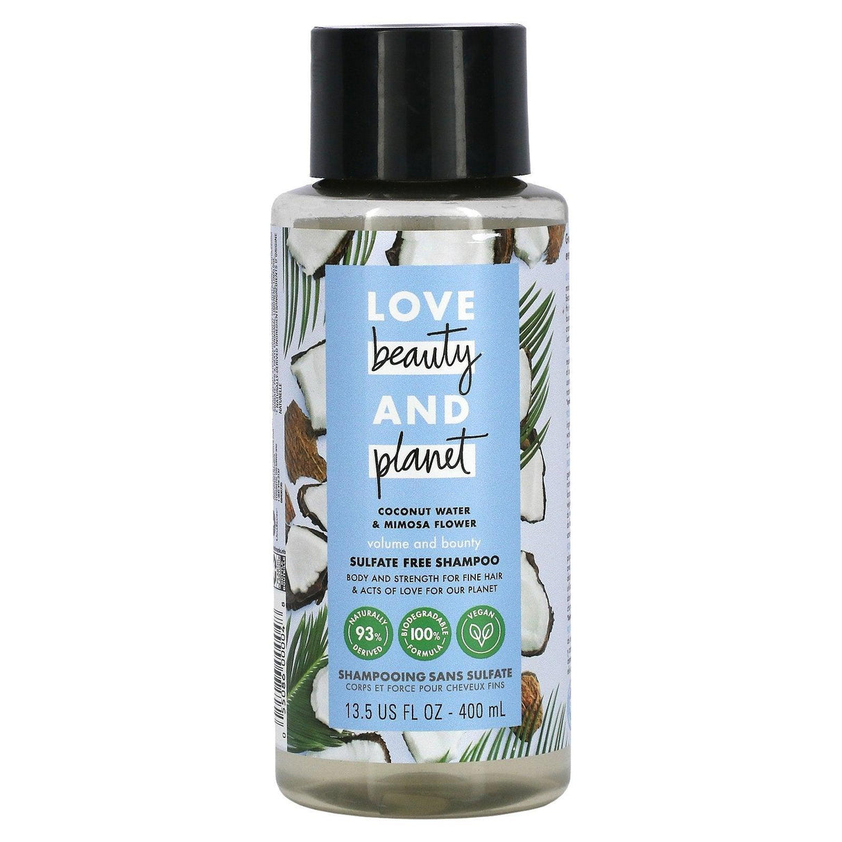 Love Beauty and Planet, Volume and Bounty Shampoo, Coconut Water & Mimosa Flower, 13.5 fl oz (400 ml) - Supply Center USA