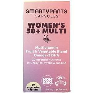 SmartyPants, Women's 50+ Multi, 30 Vegetarian Capsules - Supply Center USA