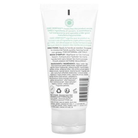 ATTITUDE, Super Leaves Science, Hand Cream, Orange Leaves, 2.5 fl oz (75 ml) - Supply Center USA