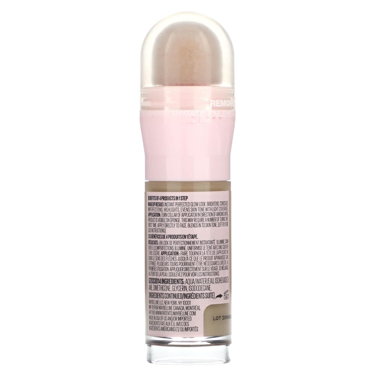 Maybelline, Instant Age Rewind, Perfector 4-in-1 Glow Makeup, 00 Fair-Light, 0.68 fl oz (20 ml) - Supply Center USA