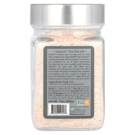 Natierra, InkaSalt, Fair Trade Pink Salt, Fine, 10 oz (285 g) - Supply Center USA