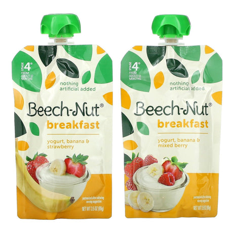 Beech-Nut, Breakfast, Variety Pack, Stage 4, 9 Pouches, 3.5 oz (99 g) Each - Supply Center USA