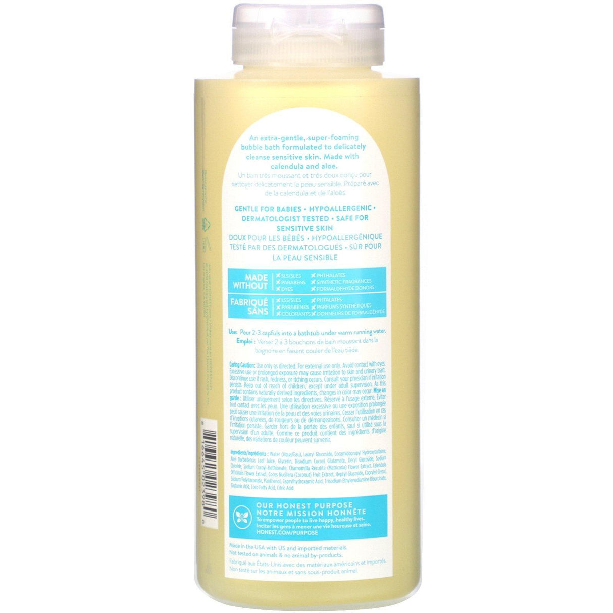 The Honest Company, Purely Sensitive Bubble Bath, Fragrance Free, 12.0 fl oz (355 ml) - Supply Center USA