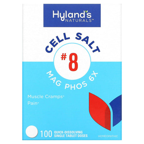 Hyland's Naturals, Cell Salt #8, Mag Phos 6X, 100 Quick-Dissolving Single Tablet - Supply Center USA