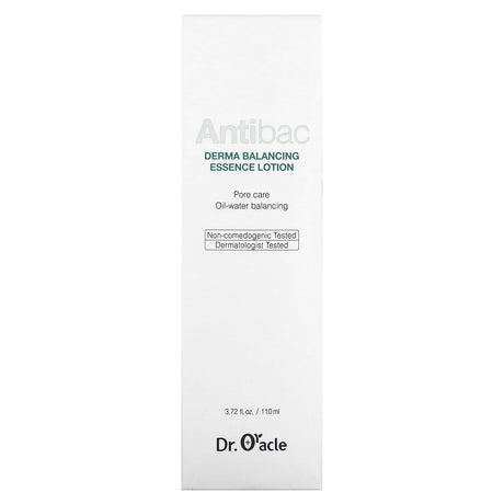 Dr. Oracle, Antibac, Derma Balancing Essence Lotion, 3.72 fl oz (110 ml) - Supply Center USA