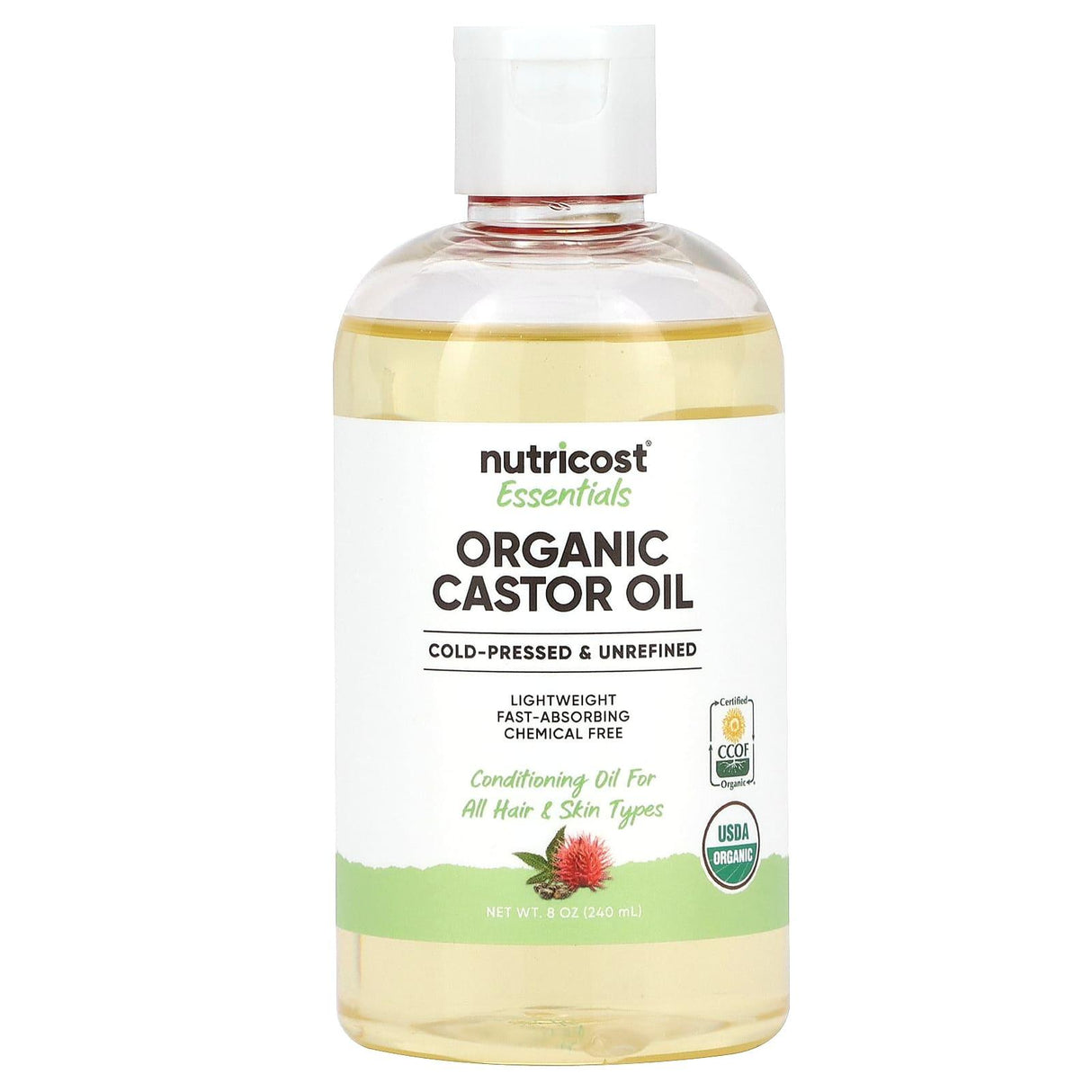 Nutricost, Essentials, Organic Castor Oil, 8 oz (240 ml) - Supply Center USA