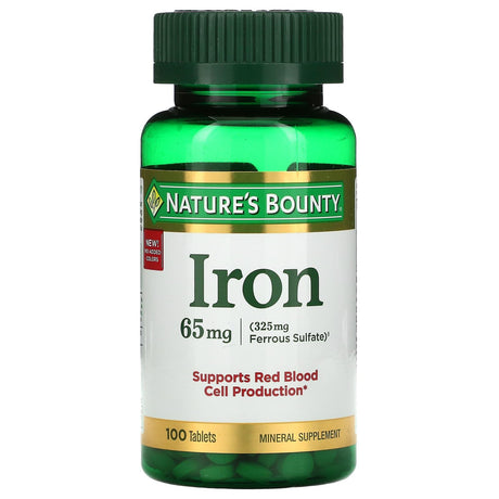 Nature's Bounty, Iron, 65 mg, 100 Tablets - Supply Center USA