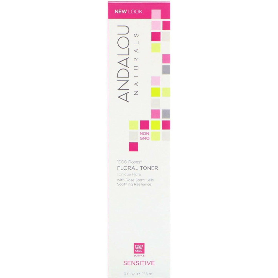 Andalou Naturals, Floral Toner, 1000 Roses, Sensitive, 6 fl oz (178 ml) - HealthCentralUSA