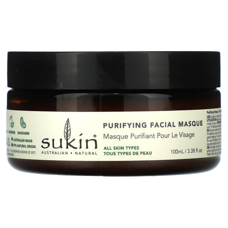 Sukin, Purifying Facial Masque, 3.38 fl oz (100 ml) - Supply Center USA