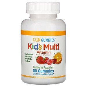 California Gold Nutrition, Kid’s Multi Vitamin Gummies, No Gelatin, Mixed Berry and Fruit Flavor, 60 Gummies - Supply Center USA