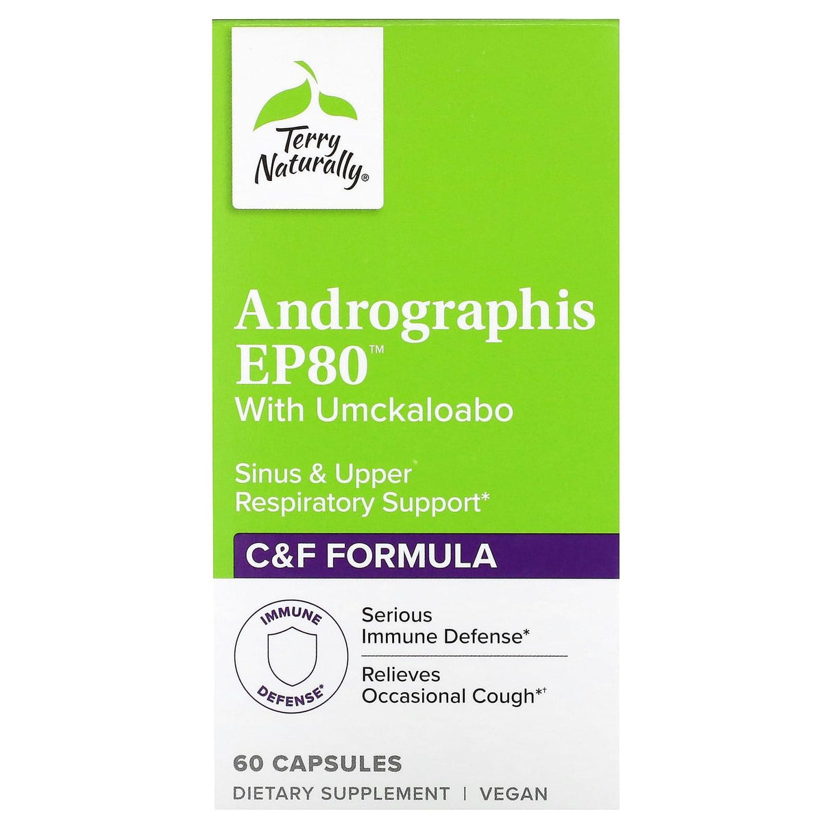 Terry Naturally, Andrographis EP80 with Umckaloabo, 60 Capsules - Supply Center USA