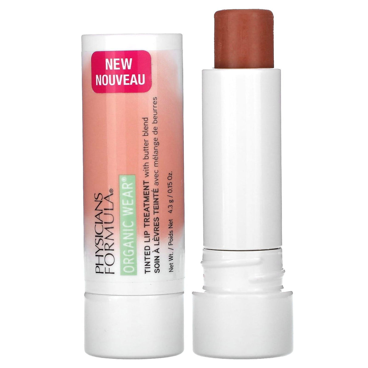 Physicians Formula, Organic Wear, Tinted Lip Treatment, Gingersnap, 0.15 oz (4.3 g) - Supply Center USA