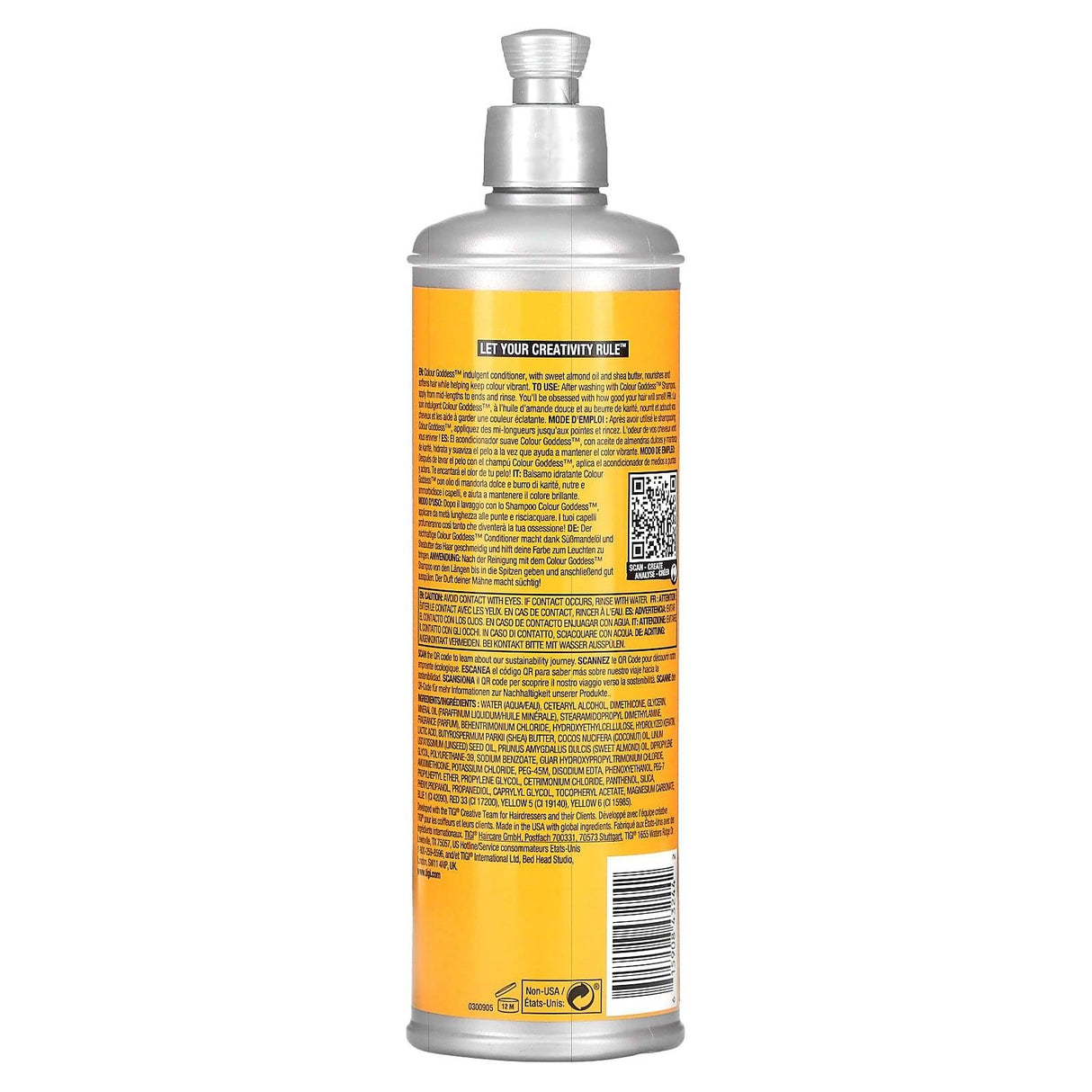 TIGI, Bed Head, Colour Goddess, Oil Infused Conditioner, For Coloured Hair, 13.53 fl oz (400 ml) - Supply Center USA