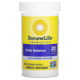 Renew Life, Probiotics, Daily Balance, 60 Vegetarian Capsules - Supply Center USA