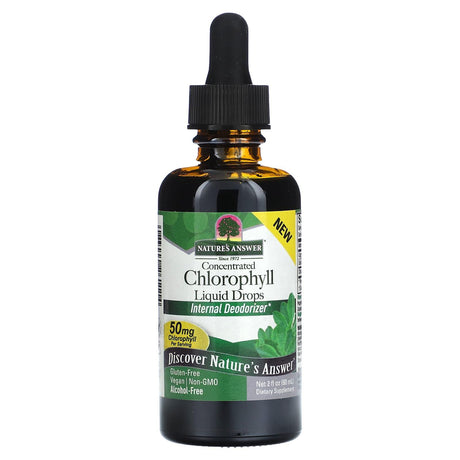 Nature's Answer, Concentrated Chlorophyll Liquid Drops, 50 mg, 2 fl oz (60 ml) - Supply Center USA