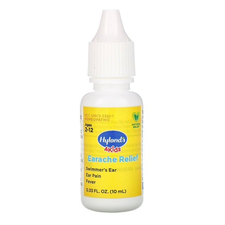 Hyland's, 4 Kids, Earache Relief Liquid Drops, Ages 2-12, 0.33 fl oz (10 ml) - Supply Center USA