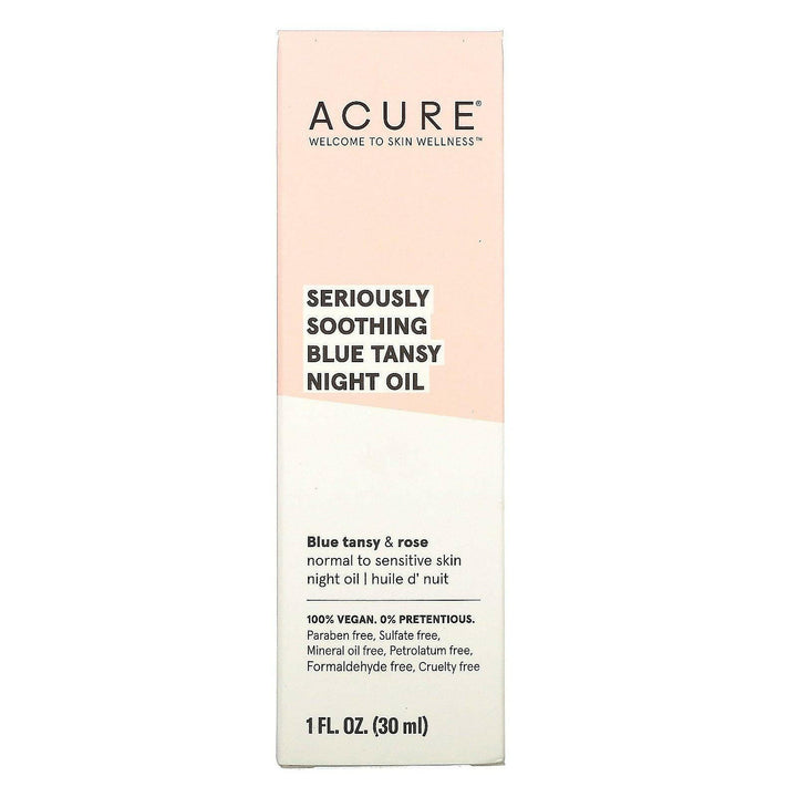 Acure, Seriously Soothing, Blue Tansy Night Oil, 1 fl oz (30 ml) - HealthCentralUSA