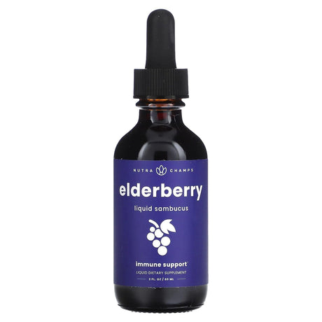 NutraChamps, Elderberry, Sambucus, 2 fl oz (60 ml) - Supply Center USA