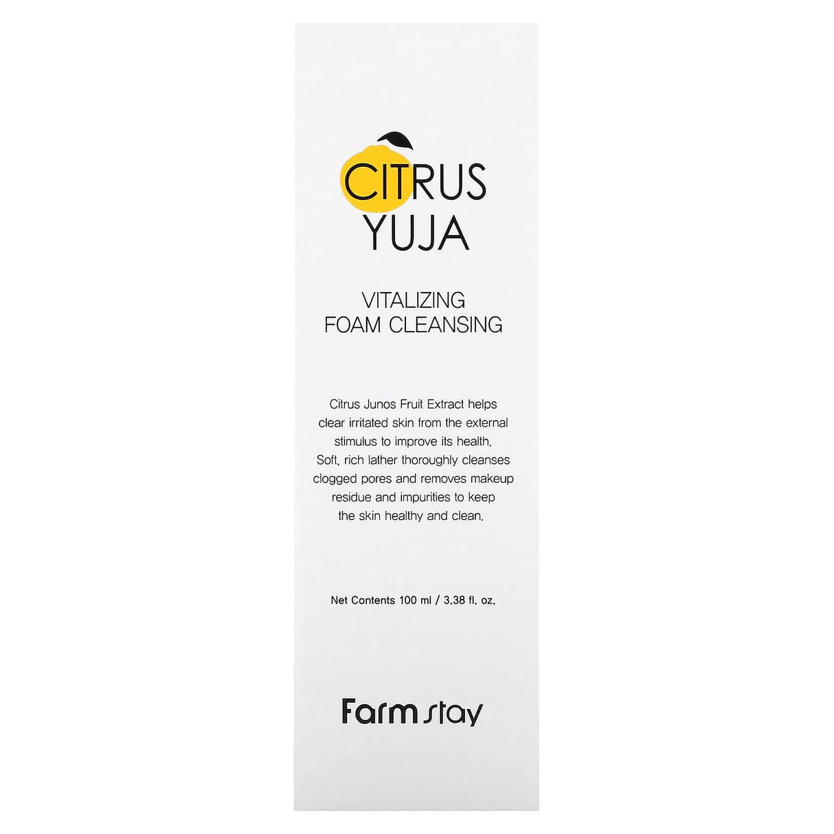 Farmstay, Citrus Yuja, Vitalizing Foam Cleansing, 3.38 fl oz (100 ml) - Supply Center USA