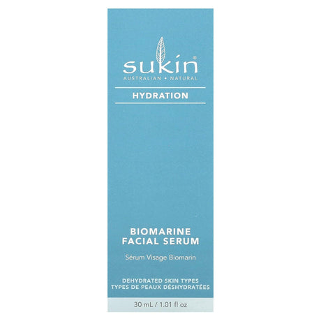 Sukin, Biomarine Facial Serum, Hydration, 1.01 fl oz (30 ml) - Supply Center USA