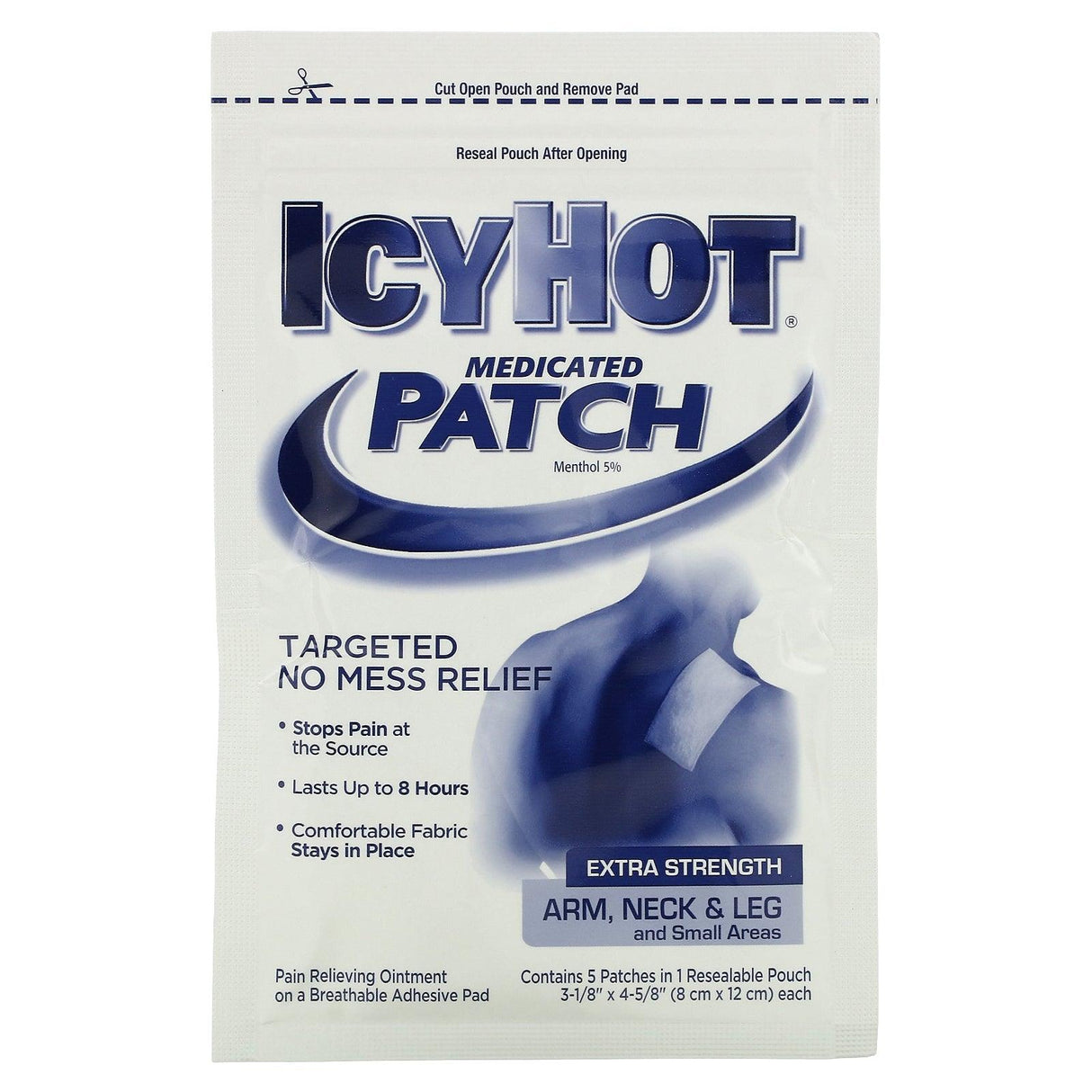 Icy Hot, Medicated Patch, Extra Strength, 5 Patches - Supply Center USA