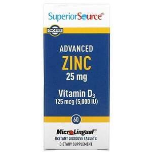 Superior Source, Advanced Zinc, Vitamin D3, 60 MicroLingual Instant Dissolve Tablets - Supply Center USA