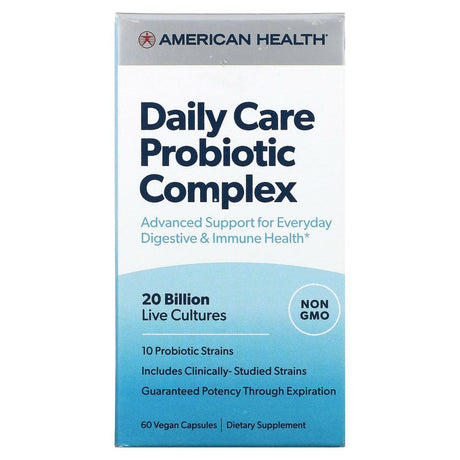 American Health, Daily Care Probiotic Complex, 60 Vegan Capsules - Supply Center USA