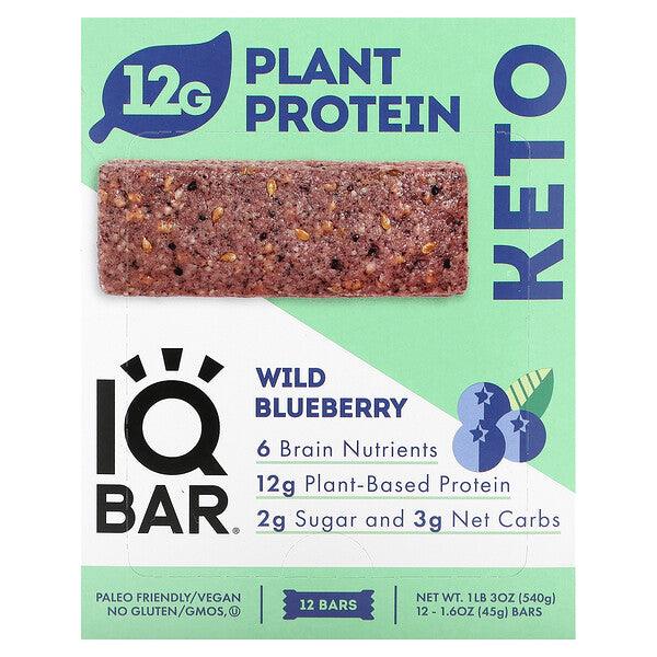 IQBAR, Plant Protein Bar, Almond Butter Chip, 12 Bars, 1.6 oz (45 g) Each - Supply Center USA