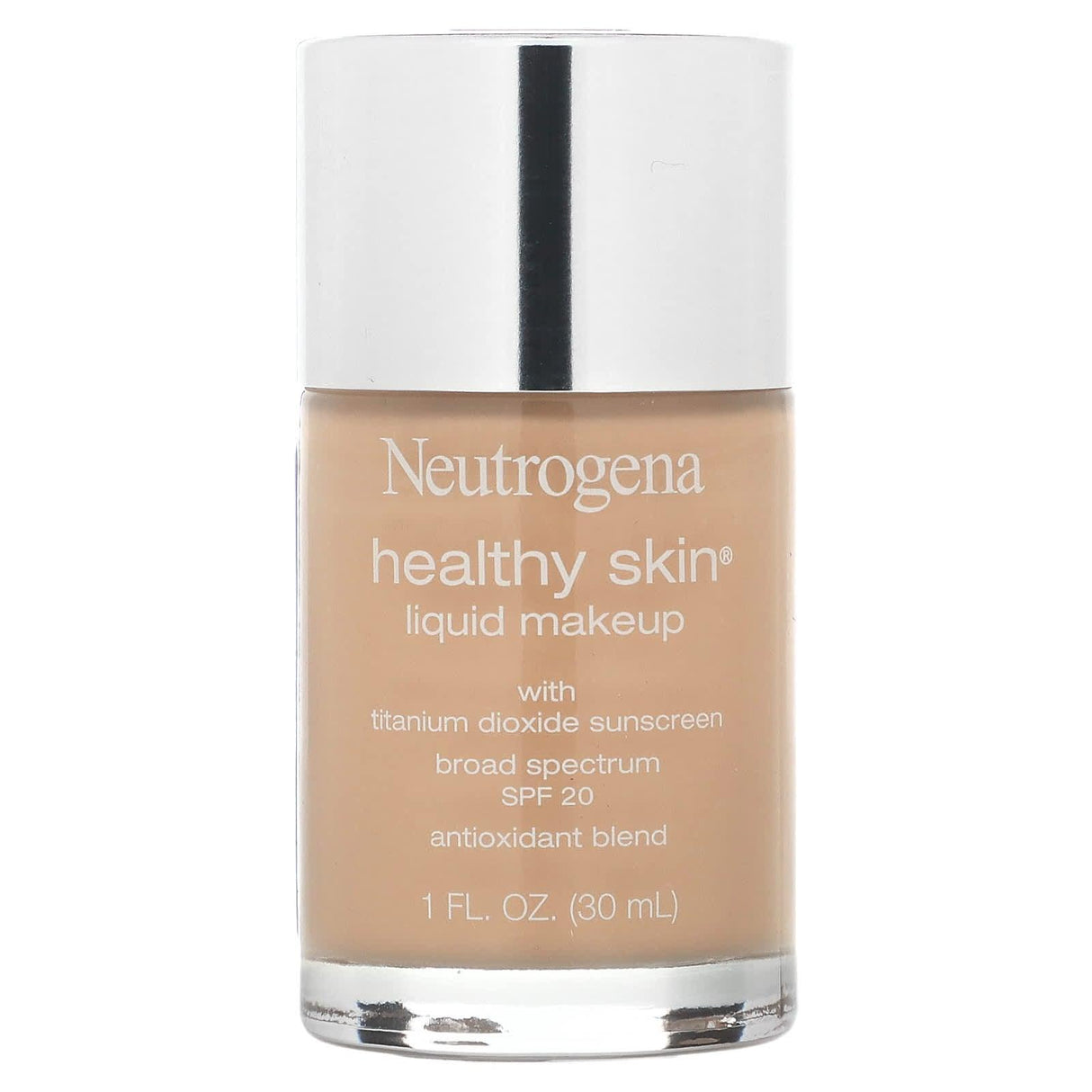 Neutrogena, Healthy Skin, Liquid Makeup, SPF 20, Natural Ivory 20, 1 fl oz (30 ml) - Supply Center USA