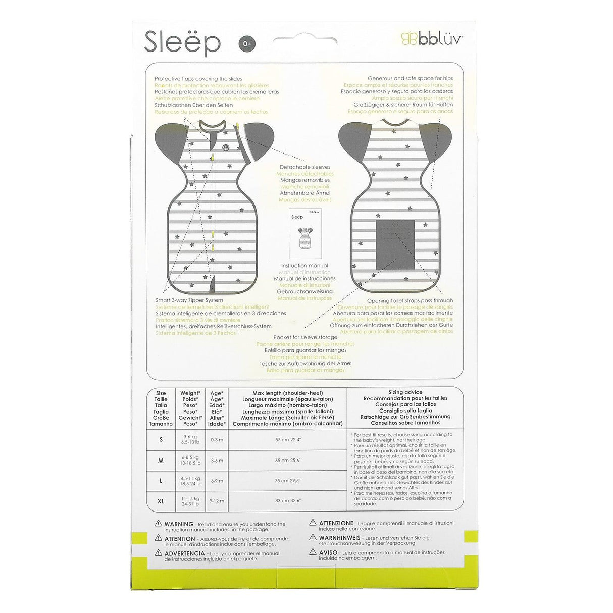 Bbluv, Sleep, Convertible 3-In-1 Swaddle, 0+ Months, Small, 1 Count - Supply Center USA