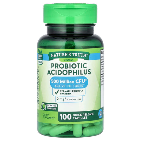 Nature's Truth, Probiotic Acidophilus, 2 mg , 100 Quick Release Capsules (1 mg per Capsule) - Supply Center USA