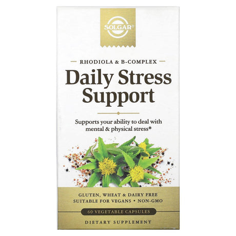 Solgar, Rhodiola & B-Complex, Daily Stress Support, 60 Vegetable Capsules - Supply Center USA