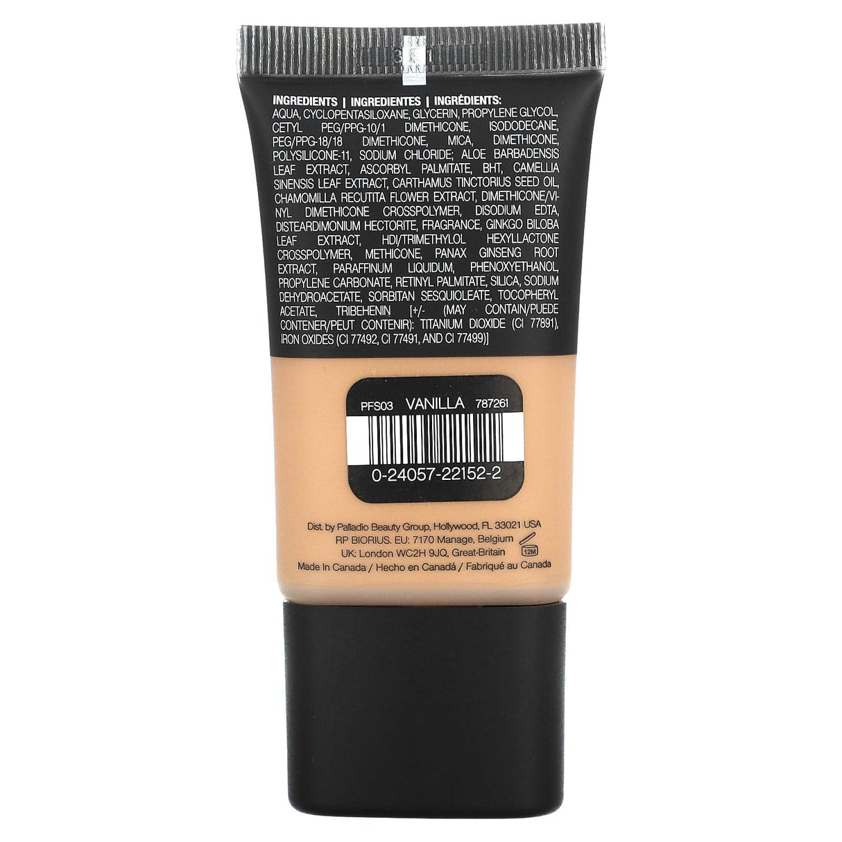 Palladio, Powder Finish Foundation, Vanilla PFS03, 0.91 fl oz (27 ml) - Supply Center USA