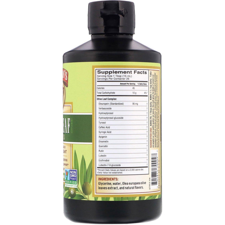 Barlean's, Olive Leaf Complex, Natural Olive Leaf Flavor, 16 oz (454 g) - HealthCentralUSA