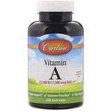 Carlson Labs, Vitamin A, 7,500 mcg RAE (25,000 IU ), 250 Soft Gels - Supply Center USA