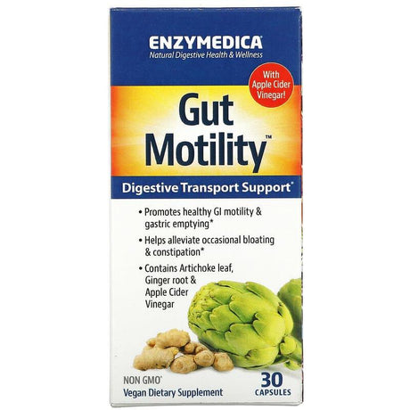 Enzymedica, Gut Motility, Digestive Transport Support, 30 Capsules - Supply Center USA