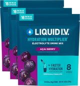 Liquid I.V.® Hydration Multiplier - Seaberry | Electrolyte Powder Drink Mix | 3 Pack (48 Servings)