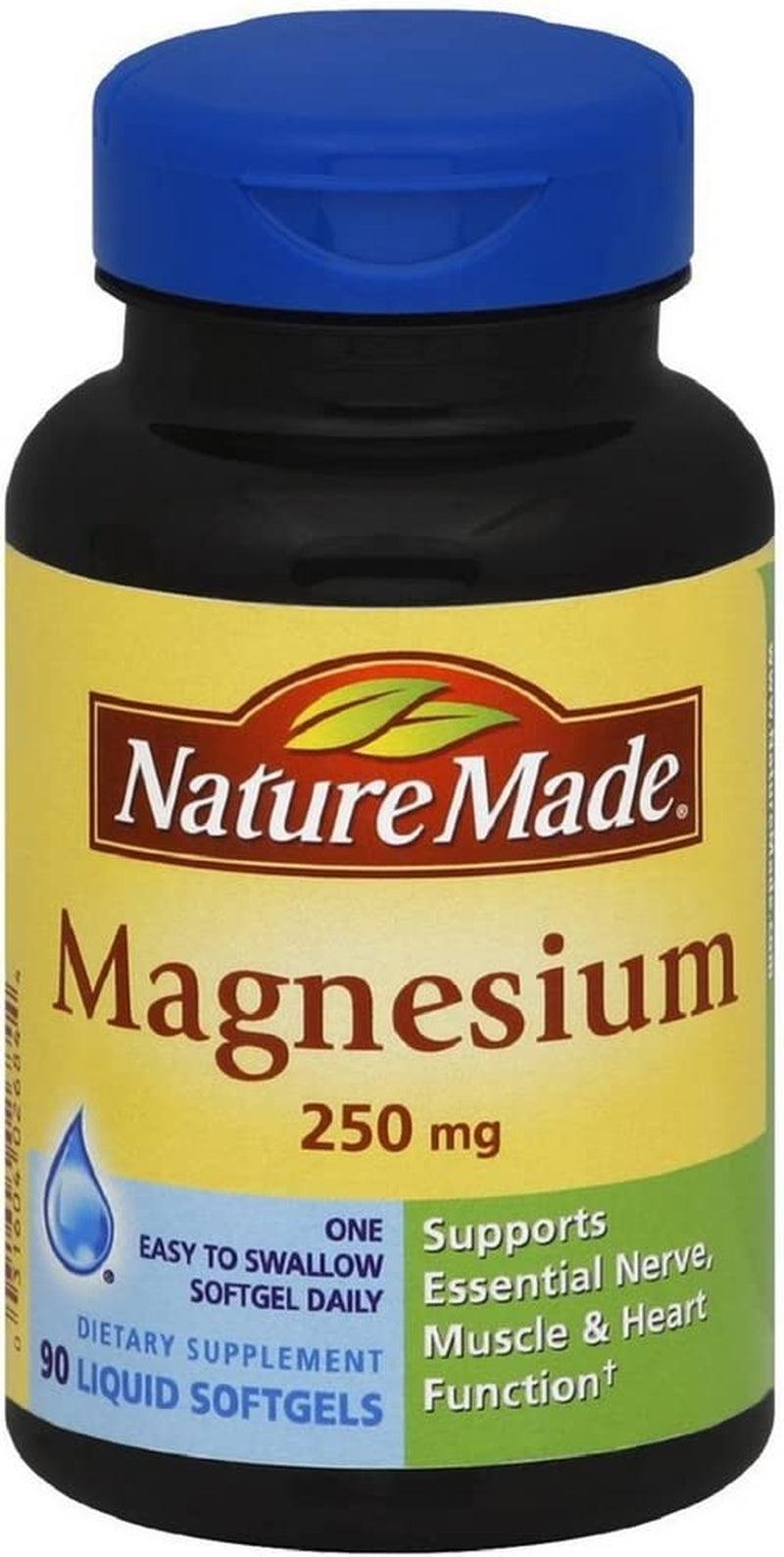 Nature Made Magnesium Oxide 250 Mg, Dietary Supplement for Muscle, Heart, Bone and Nerve Health Support, 200 Tablets, 200 Day Supply - Supply Center USA