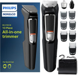 Philips Norelco Multi Groomer All-In-One Trimmer Series 3000-13 Piece Mens Grooming Kit for Beard, Face, Nose, Ear Hair Trimmer and Hair Clipper - NO Blade Oil Needed, MG3740/40