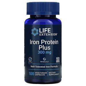 Life Extension, Iron Protein Plus, 300 mg, 100 Vegetarian Capsules - Supply Center USA