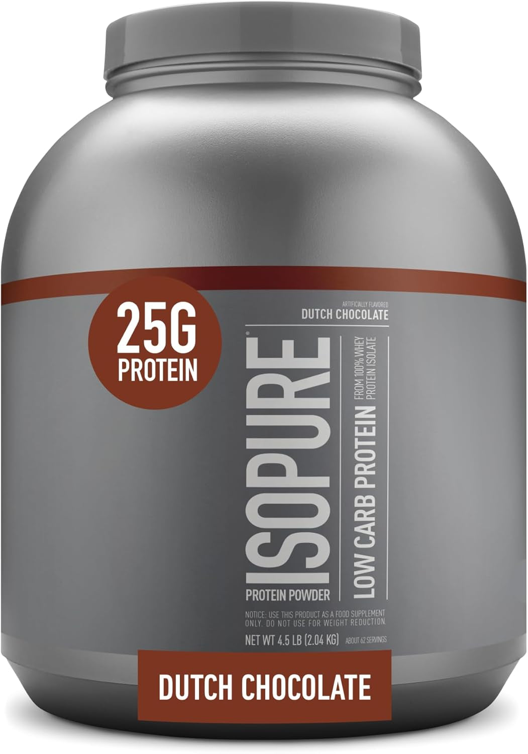 Isopure Creamy Vanilla Whey Isolate Protein Powder with Vitamin C & Zinc for Immune Support, 25G Protein, Zero Carb & Keto Friendly, 15 Servings, 1 Pound (Packaging May Vary)