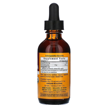 Herb Pharm, Ashwagandha, Alcohol-Free, 2 fl oz (60 ml) - Supply Center USA