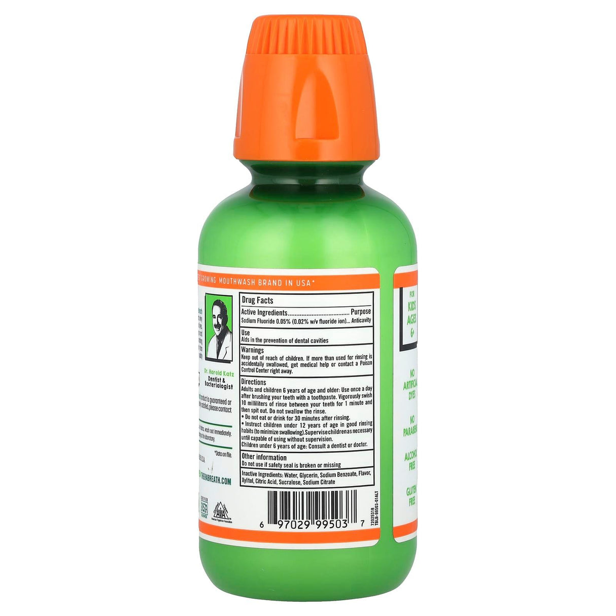 TheraBreath, For Kids! Anti Cavity Oral Rinse, Ages 6+, Wacky Watermelon, 10 fl oz (296 ml) - Supply Center USA